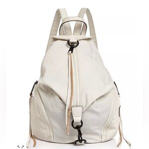 Rebecca Minkoff Julian Convertible Backpack cream gray nylon
